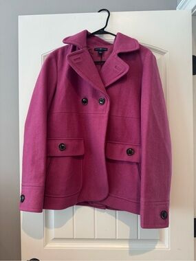 GAP Women's Peacoat Jacket in Raspberry Pink